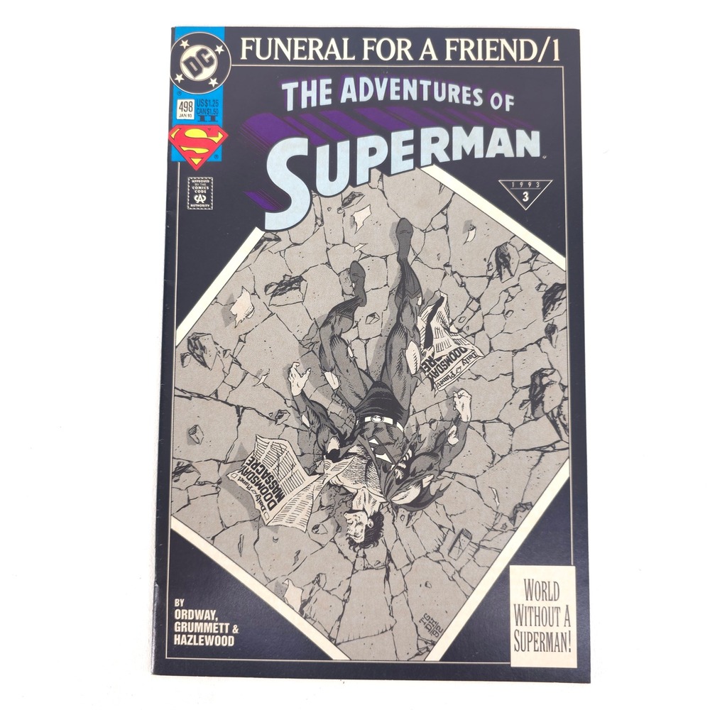 The Adventures of Superman 498 Funeral for a Friend DC Comics 1993 Variant Cover
